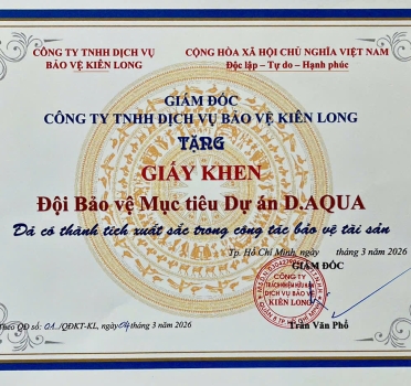 KHEN THƯỞNG ĐỘI BẢO VỆ MỤC TIÊU D.AQUA CÓ TINH NHẦN TRÁCH NHIỆM CAO